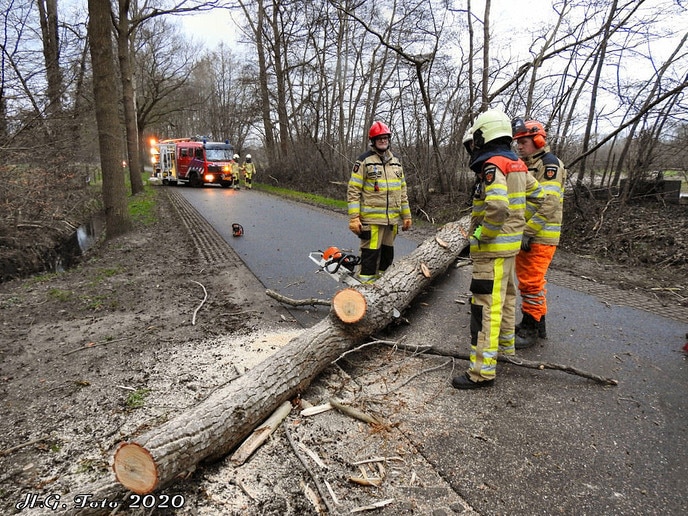 Stormschade op verschillende plekken in de gemeente