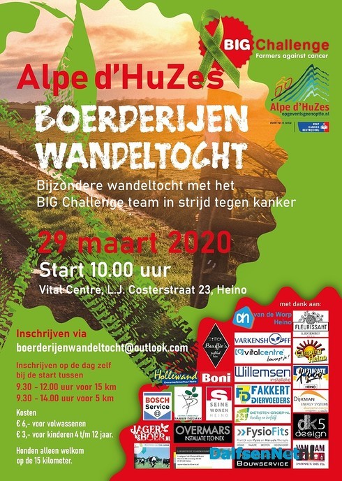 Alpe d’HuZes boerderijen wandeltocht - Foto: Ingezonden foto
