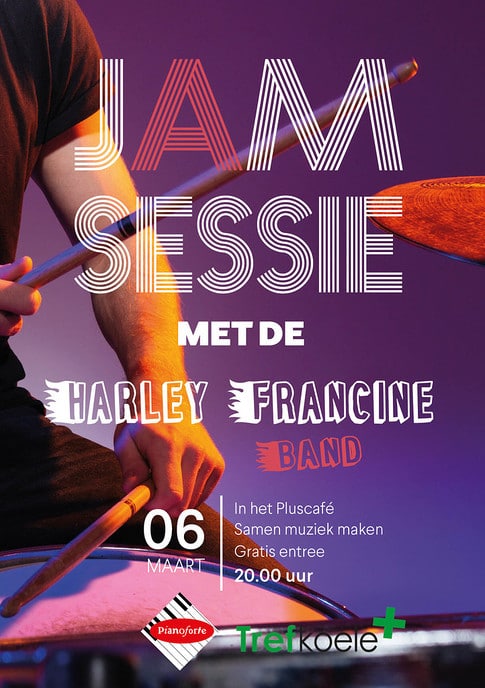 Jamsessie in het gezellige Pluscafé