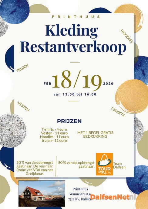 Kleding restanten verkoop - Foto: Ingezonden foto