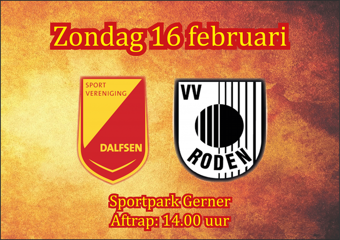 SV Dalfsen ontvangt VV Roden op Sportpark Gerner