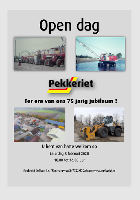 Met man en macht aan het werk bij Pekkeriet