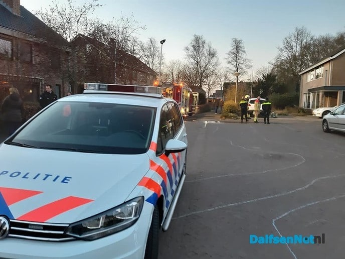 Schoorsteenbrand aan de Devotenhof - Foto: Niels Jansen