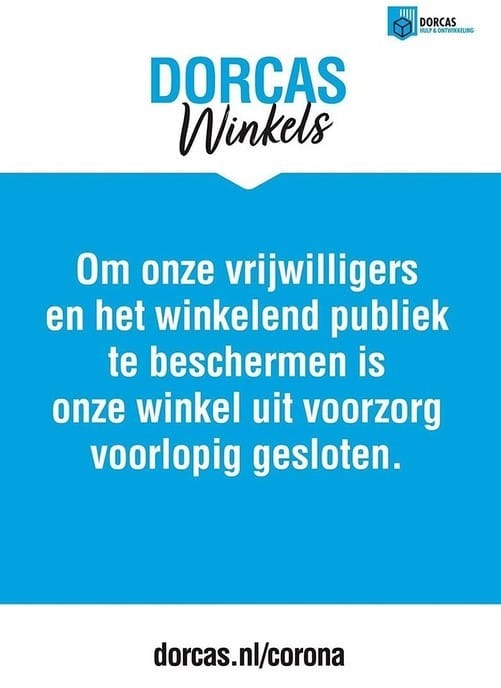 Dorcas Winkel Dalfsen tijdelijk gesloten