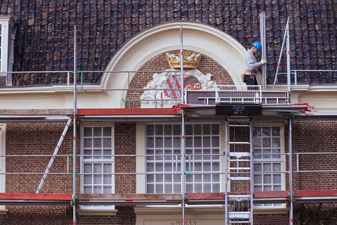 Huize (paleis) den Berg in de steigers - Foto: Paul Scholten
