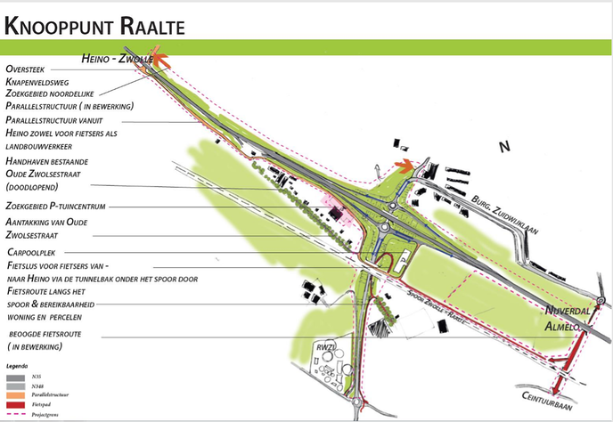 Voorkeursvariant Knooppunt Raalte - Foto: Ingezonden foto
