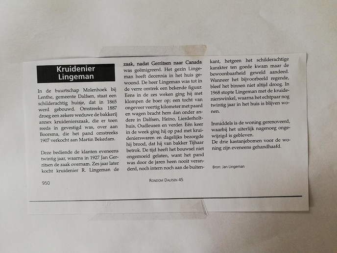 Oproep werkt: huis en winkel Lingeman - Foto: Ingezonden foto