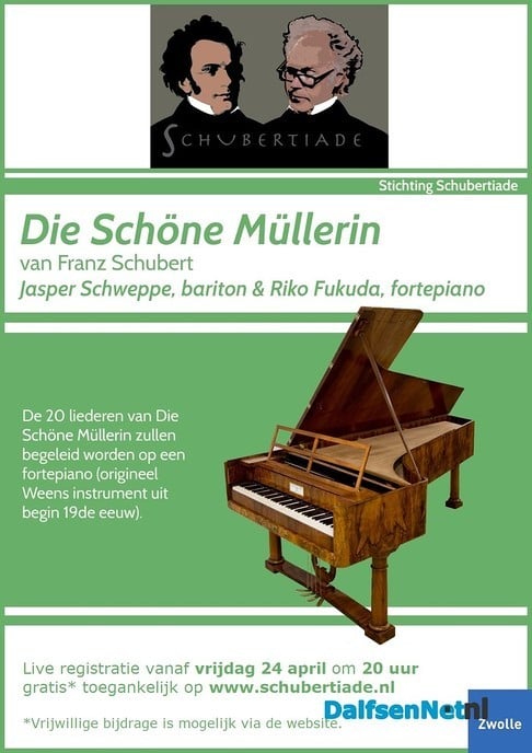Online huiskamerconcert Die schöne Müllerin - Foto: Ingezonden foto