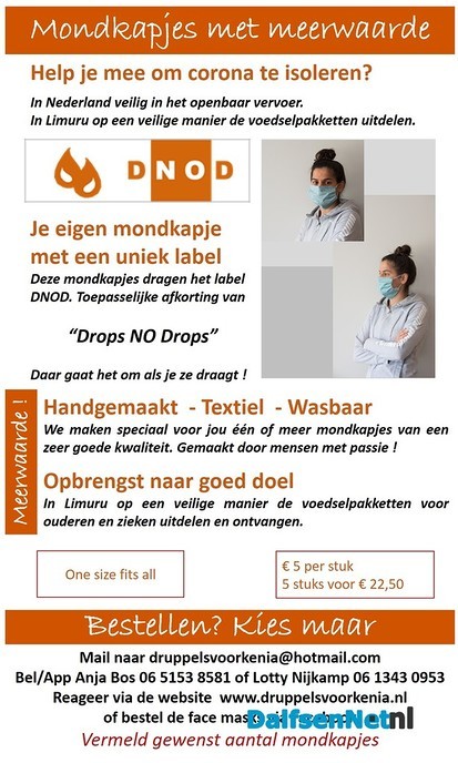 Mondkapjes met meerwaarde - Foto: Ingezonden foto