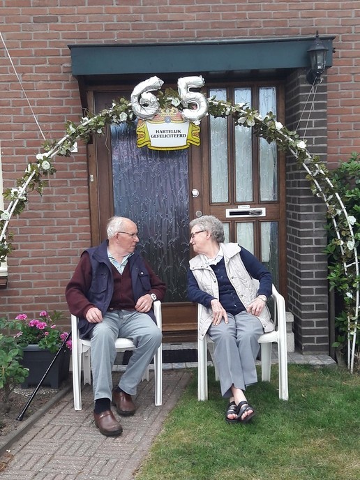 Ab en Mina Baarslag 65 jaar getrouwd