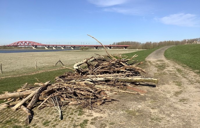 600.000 kilo drijfafval langs het water - Foto: Eigen geleverde foto