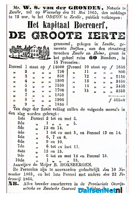 De hof Ierte, Yrte of Irte,  met het hofstelsel vanaf 947 - Foto: Wim
