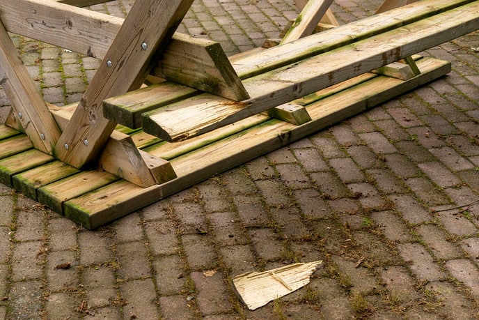 Troep en vernielingen op sportpark Gerner - Foto: Paul Scholten