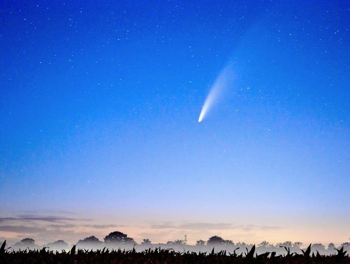 Foto van de neowise komeet - Foto: Ingezonden foto