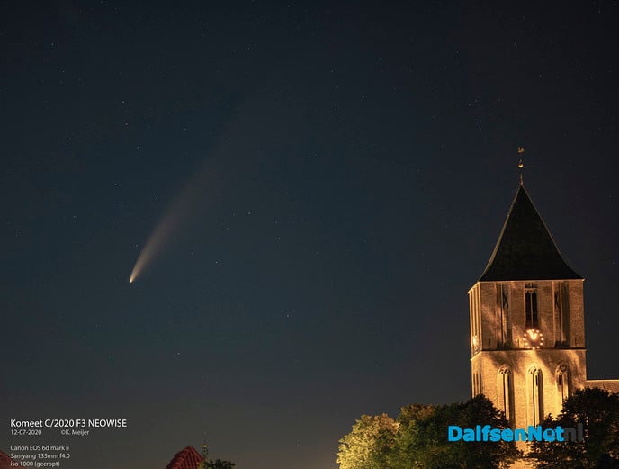Komeet NEOWISE boven Dalfsen (2) - Foto: Ingezonden foto