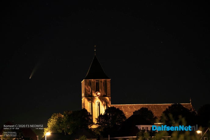 Komeet NEOWISE boven Dalfsen (2) - Foto: Ingezonden foto