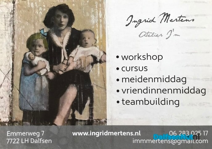 Open atelier op 5 en 6 september - Foto: Ingezonden foto