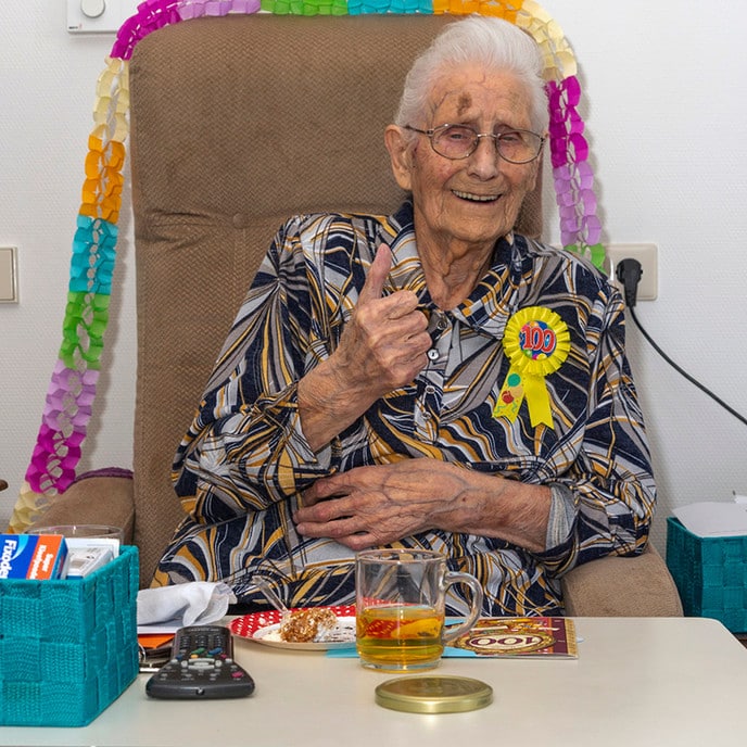 Mevrouw Van Echten-Geerts100 jaar - Foto: Paul Scholten