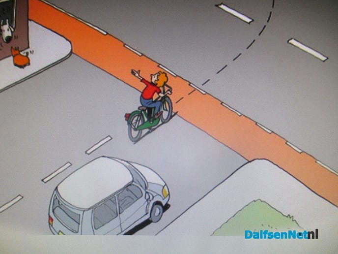 Nieuwe schoolroute oefenen met voorsorteren - Foto: Ingezonden foto