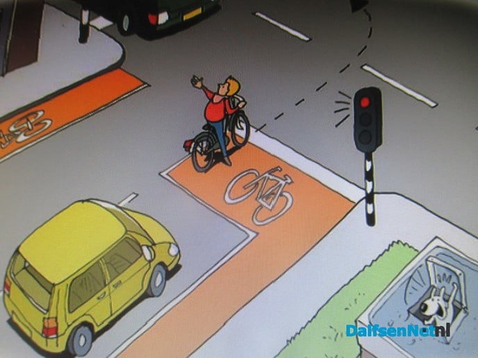 Nieuwe schoolroute oefenen met voorsorteren - Foto: Ingezonden foto