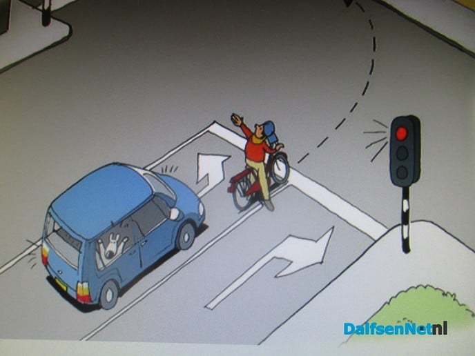 Nieuwe schoolroute oefenen met voorsorteren - Foto: Ingezonden foto