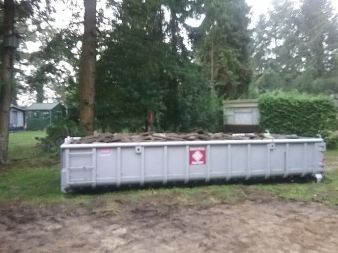 Ontstenen van het campingterrein - Foto: Ingezonden foto