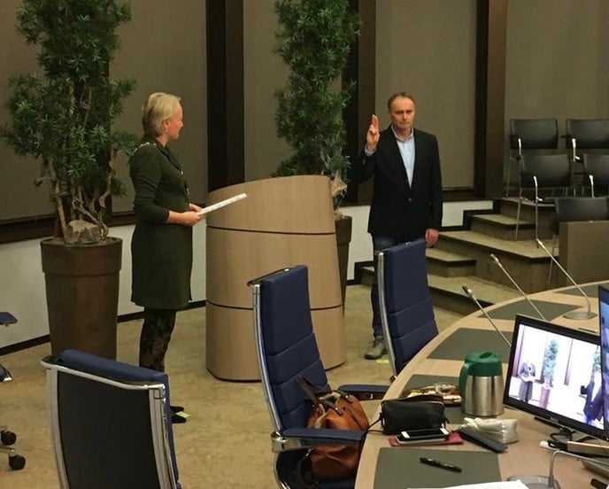 Dick van Gelder tijdelijk raadslid - Foto: Gemeente Dalfsen