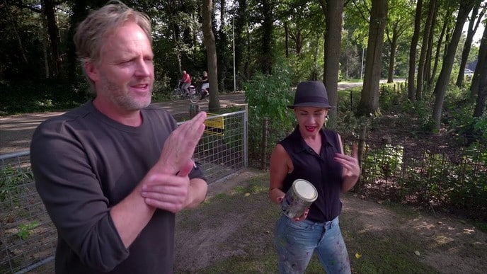 Kunst workshop met kliekjes verf