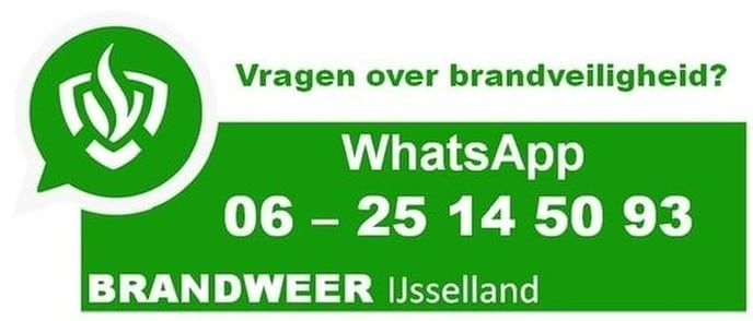 Brandweer IJsselland heeft WhatsApp nummer