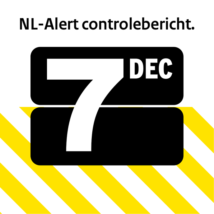 NL-Alert controlebericht a.s. maandag 7 dec.