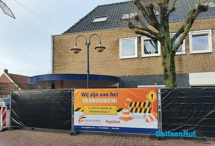 Gjaltema / Regiobank gaat verbouwen - Foto: Ingezonden foto