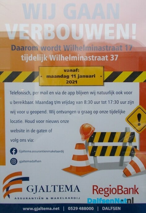 Verhuizing bank en makelaarskantoor