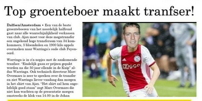 Warner de groenteman 50 jaar geworden