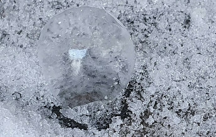 Bevroren zeepbellen - Foto: Ingezonden foto