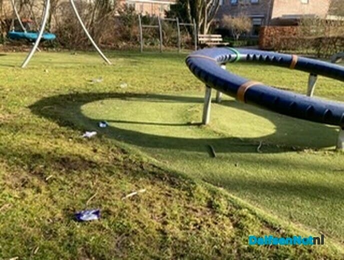 Liever geen vuilnis op speelplaats - Foto: Ingezonden foto
