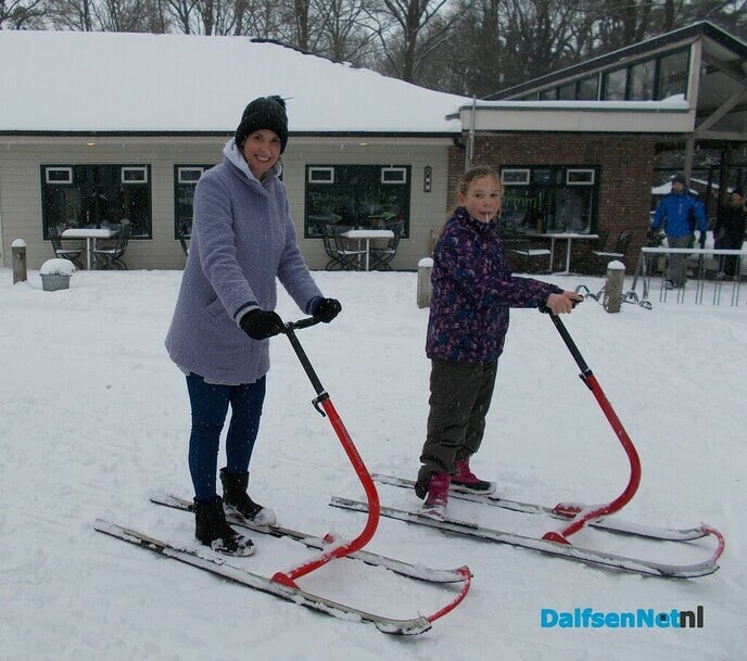 Weer nieuwe beelden van wintersport in Dalfsen