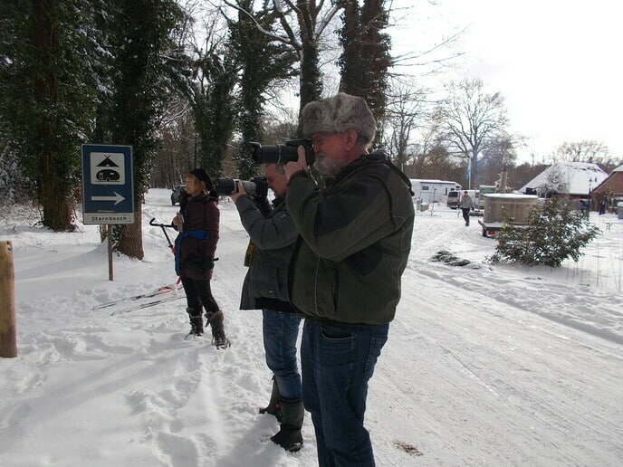 Fotografen op de baan