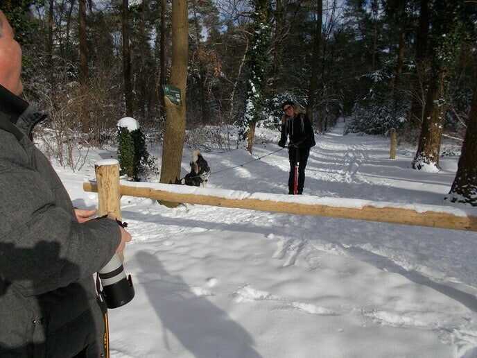 Fotografen op de baan