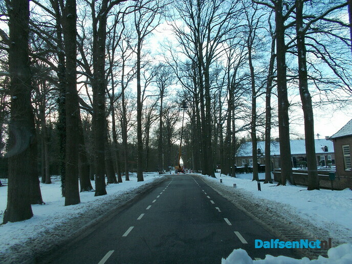 Sneeuw langs de weg