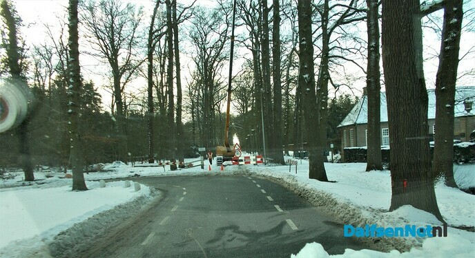 Sneeuw langs de weg