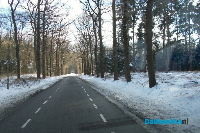 Sneeuw langs de weg