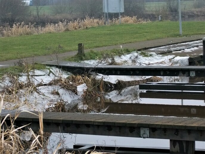 Het water zakte al weer snel