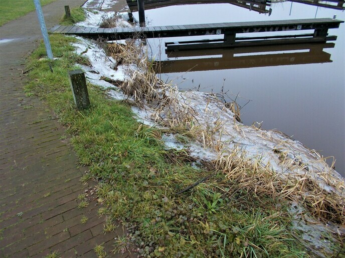 Het water zakte al weer snel