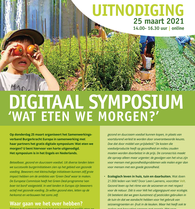 Wat eten we morgen? Symposium