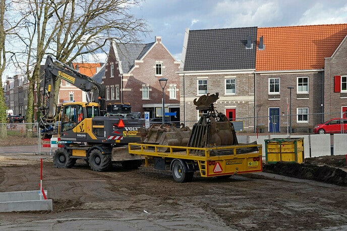 Voorplein gemeentehuis (voortgang) - Foto: Paul Scholten