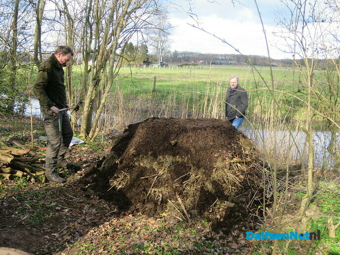 Beeldopname opbouw broeihoop voor ringslangen Hoonhorst - Foto: Wim