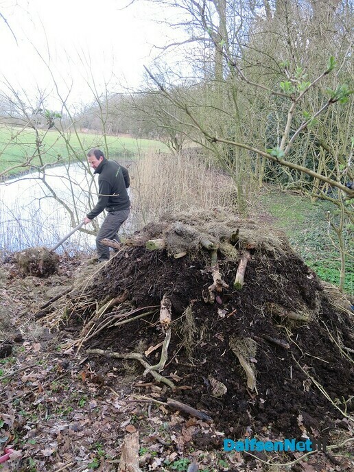 Beeldopname opbouw broeihoop voor ringslangen Hoonhorst - Foto: Wim