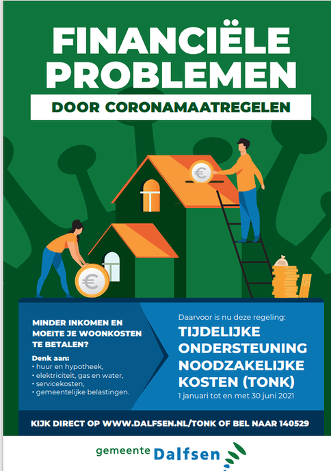 TONK-regeling voor inwoners die door corona woonlasten niet kunnen betalen