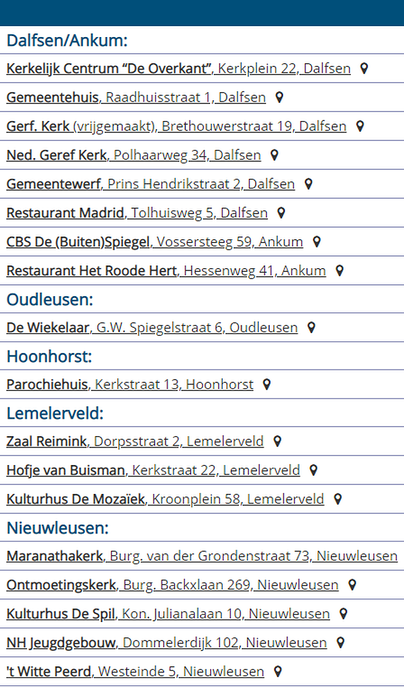 Waar kunnen we allemaal stemmen - Foto: Gemeente Dalfsen