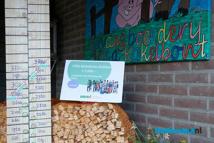 Cheque Univé voor duofiets Villa Kakelbont - Foto: Paul Scholten